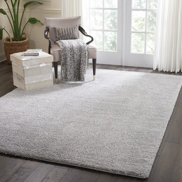 7' X 10' Gray Shag Non Skid Area Rug