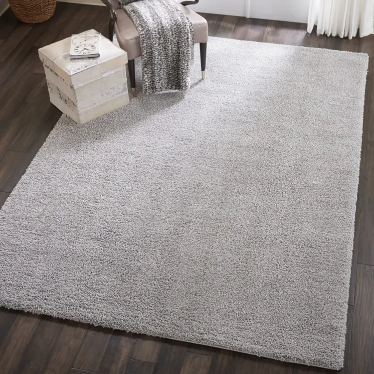 7' X 10' Gray Shag Non Skid Area Rug