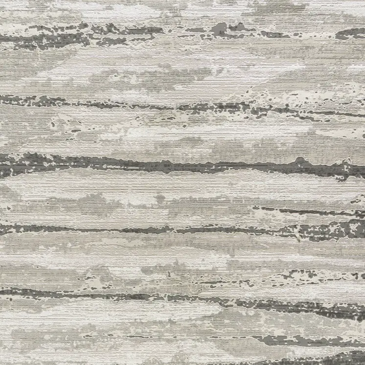 9' X 12' Beige Ivory and Gray Abstract Non Skid Area Rug