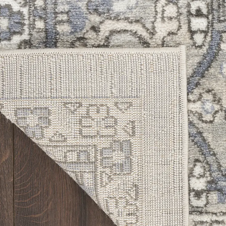 9' X 12' Cream Floral Power Loom Area Rug