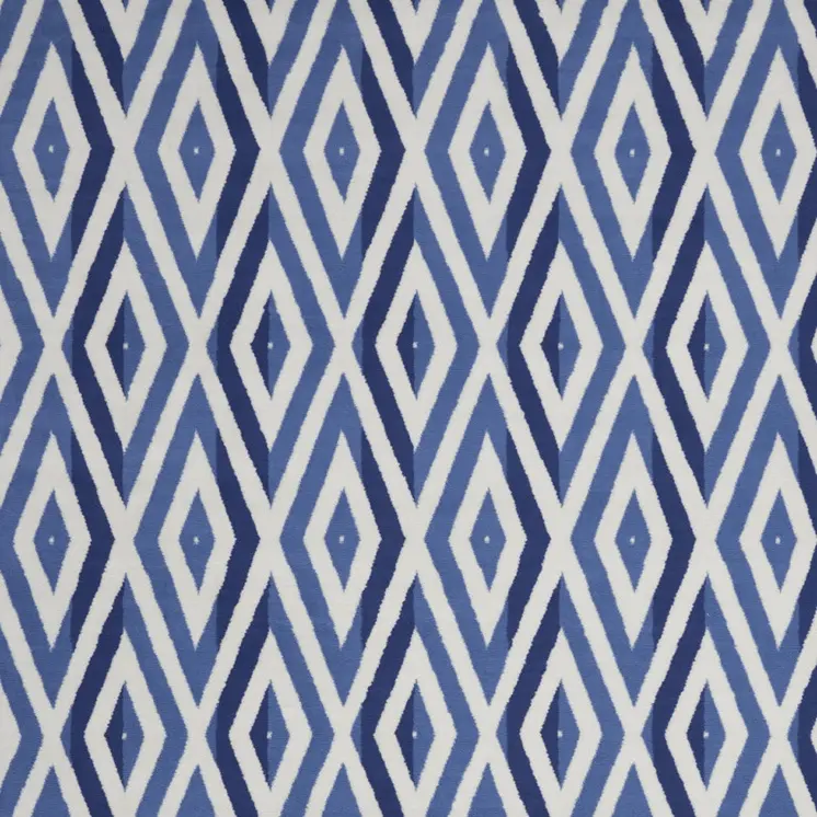 8' X 12' Ivory and Blue Geometric Distressed Non Skid Area Rug