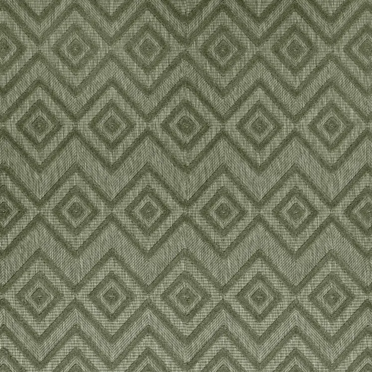 9' X 12' Dark Green And Light Green Geometric Indoor Outdoor Area Rug