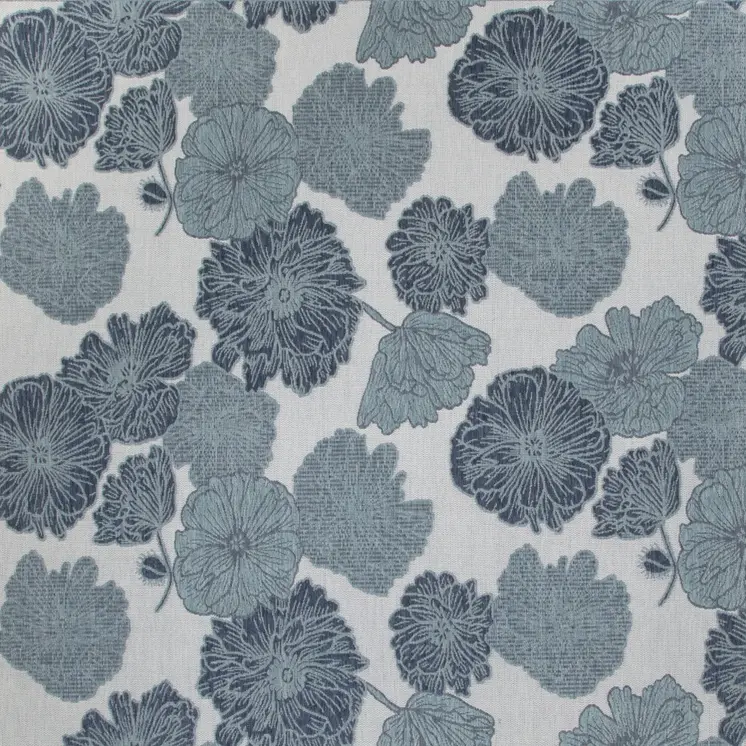 9' X 12' Navy Blue And Ivory Floral Indoor Outdoor Area Rug