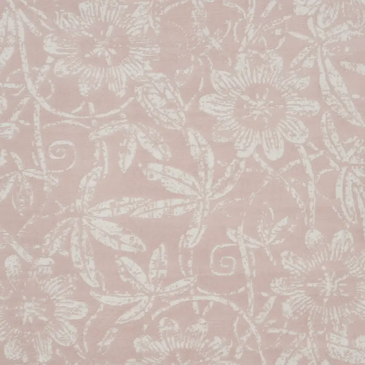 8' X 12' Pink and Ivory Floral Distressed Non Skid Area Rug