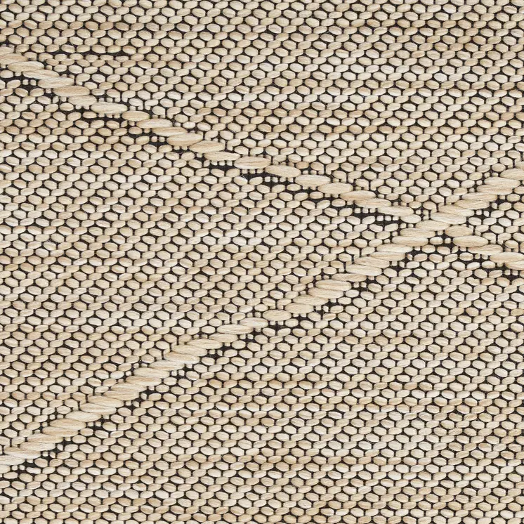 8' X 10' Natural And Light Brown Geometric Indoor Outdoor Area Rug