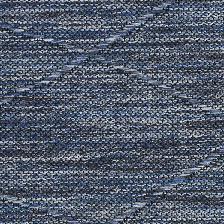8' X 10' Navy Blue And Ivory Geometric Indoor Outdoor Area Rug