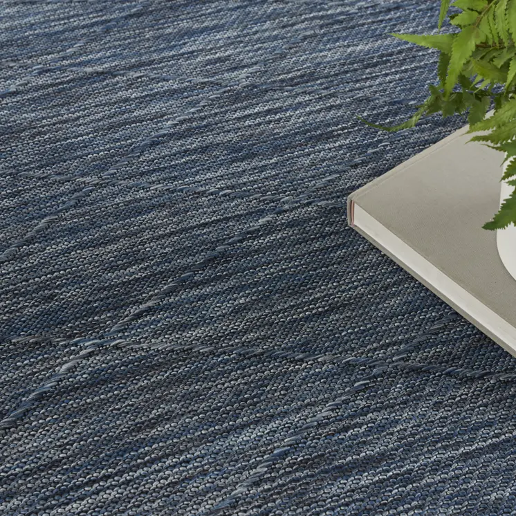 8' X 10' Navy Blue And Ivory Geometric Indoor Outdoor Area Rug