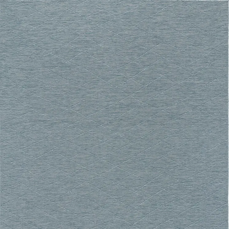 10' X 14' Aqua And Ivory Geometric Indoor Outdoor Area Rug