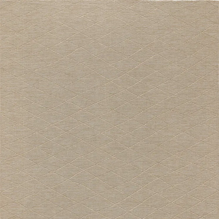 10' X 14' Natural And Light Brown Geometric Indoor Outdoor Area Rug