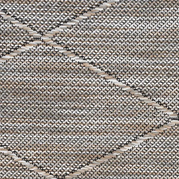 10' X 14' Gray And Light Gray Geometric Indoor Outdoor Area Rug