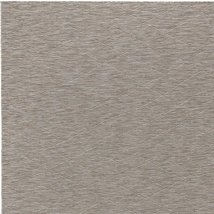 10' X 14' Gray And Light Gray Geometric Indoor Outdoor Area Rug