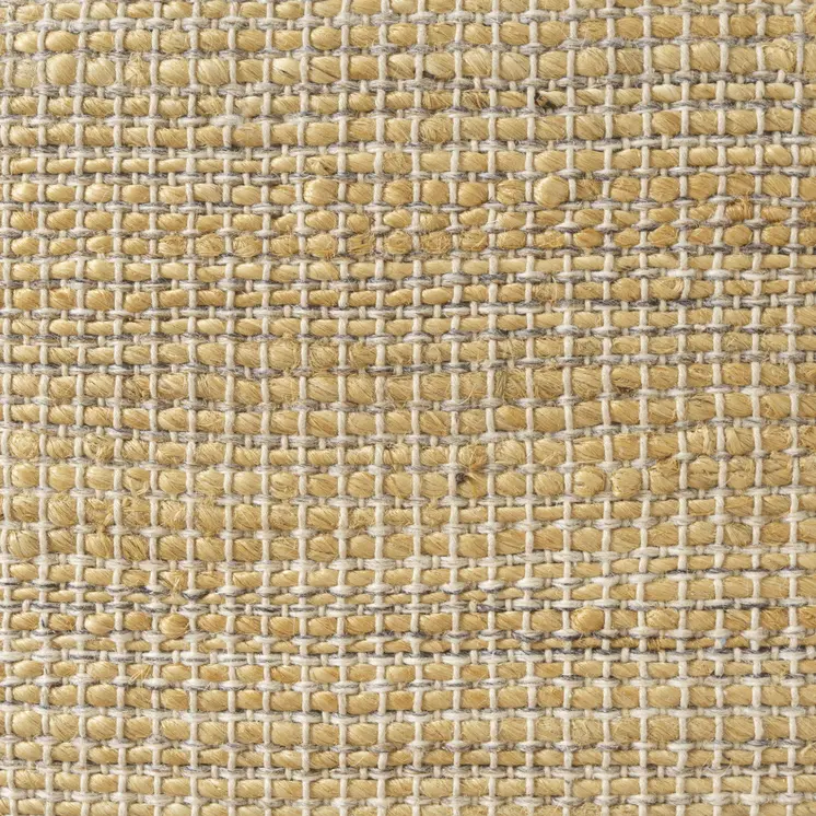 18" Natural Jute Blend Cube Quatrefoil Pouf Ottoman