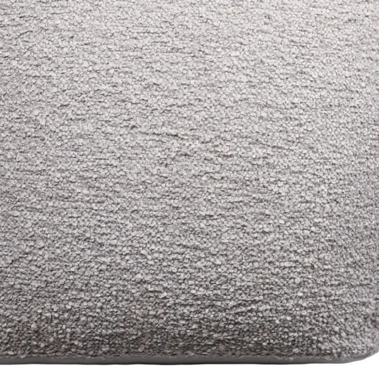 18" Gray Polyester Cube Outdoor Pouf Ottoman
