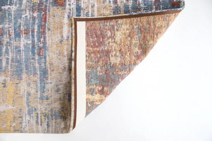 10' White Abstract Runner Rug