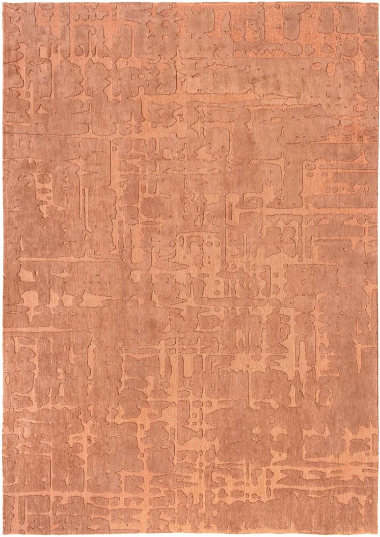 10' Orange Abstract Runner Rug