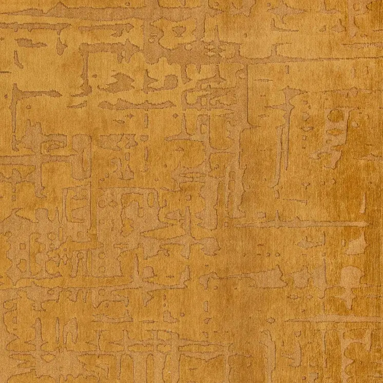 10' Yellow Abstract Runner Rug