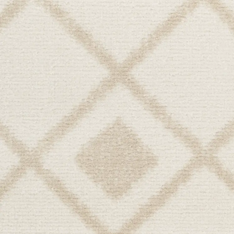 10' Ivory And Silver Square Geometric Indoor Outdoor Area Rug
