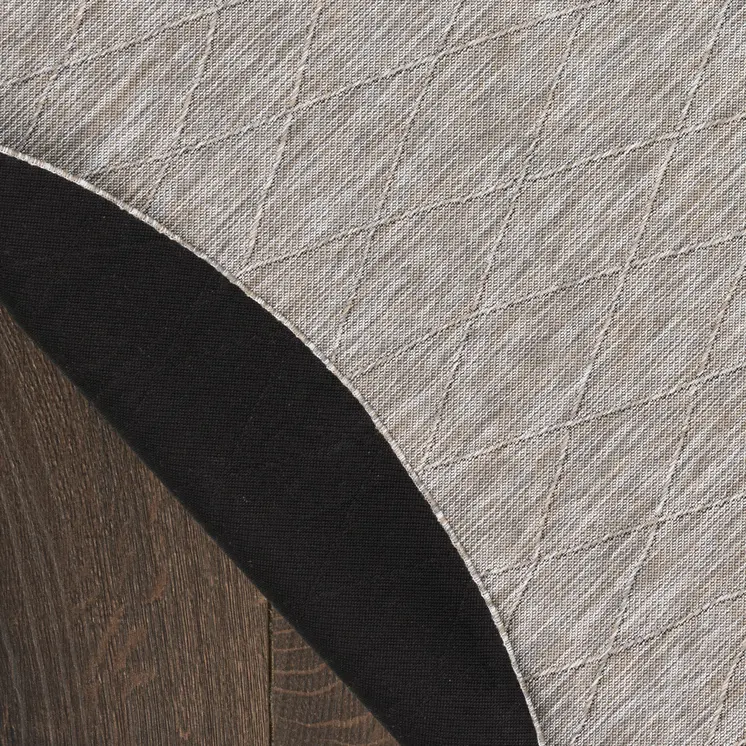 8' Gray And Light Gray Round Geometric Indoor Outdoor Area Rug