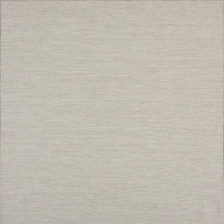 6' Ivory And Silver Square Geometric Indoor Outdoor Area Rug