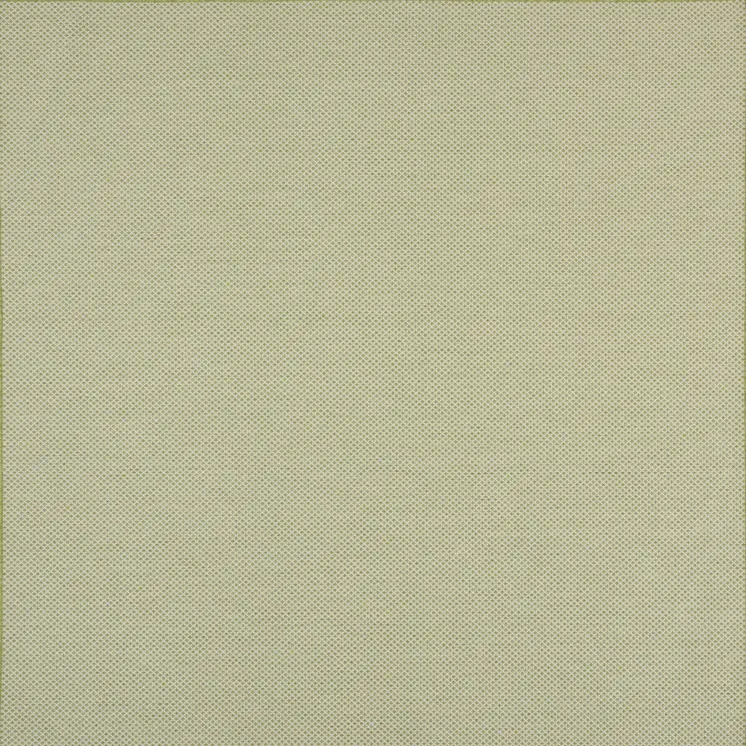 6' Ivory And Green Square Geometric Indoor Outdoor Area Rug