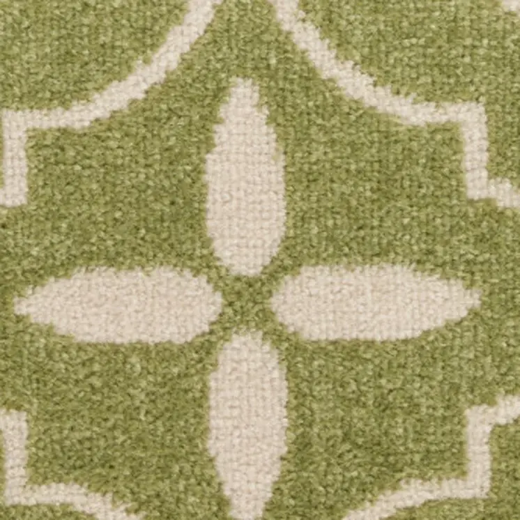 5' Ivory Black and Gray Floral Medallion Non Skid Round Rug