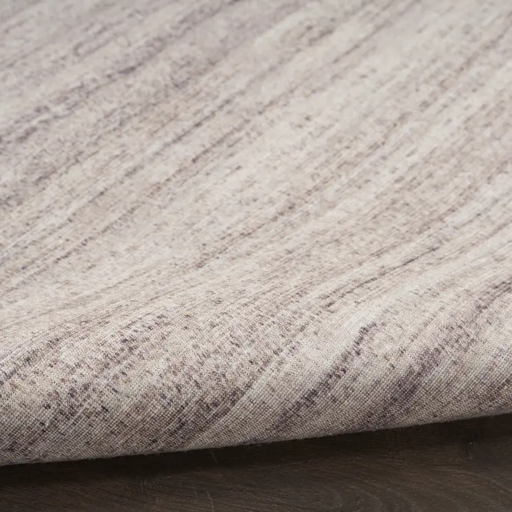 9' X 12' Ivory and Light Brown Abstract Washable Area Rug
