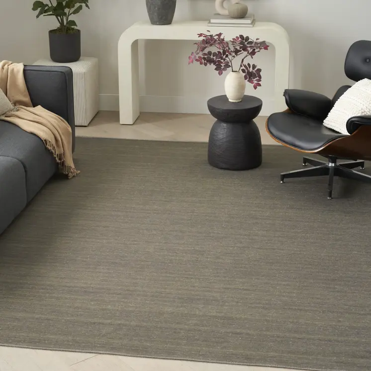 9' X 12' Green Abstract Washable Area Rug