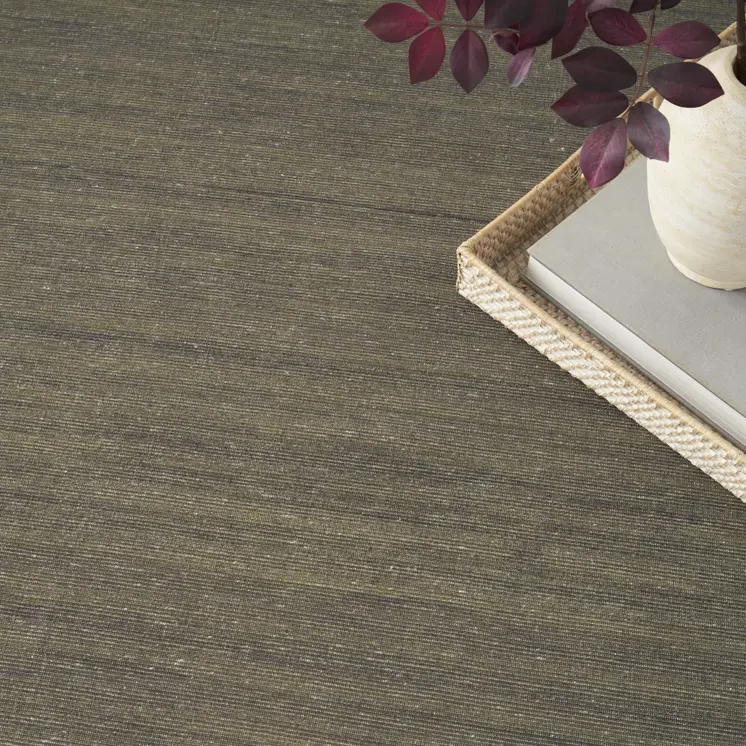 9' X 12' Green Abstract Washable Area Rug