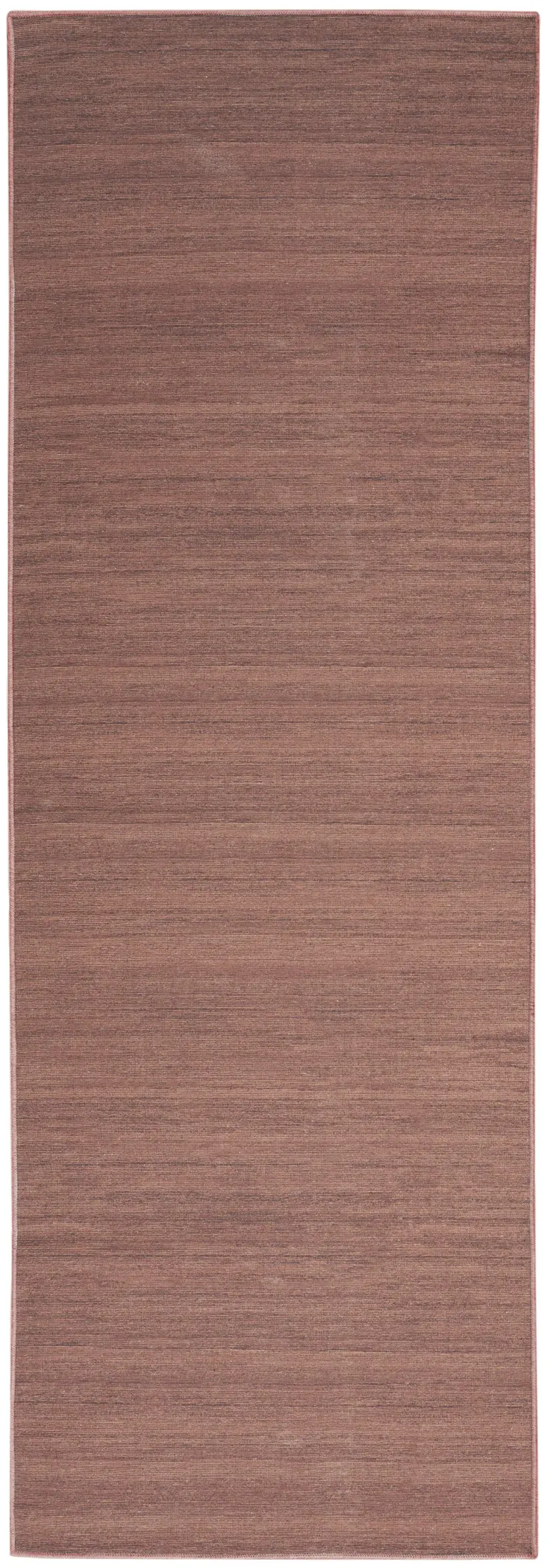10' Brown Abstract Washable Runner Rug