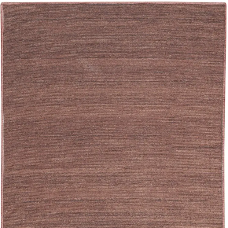 10' Brown Abstract Washable Runner Rug