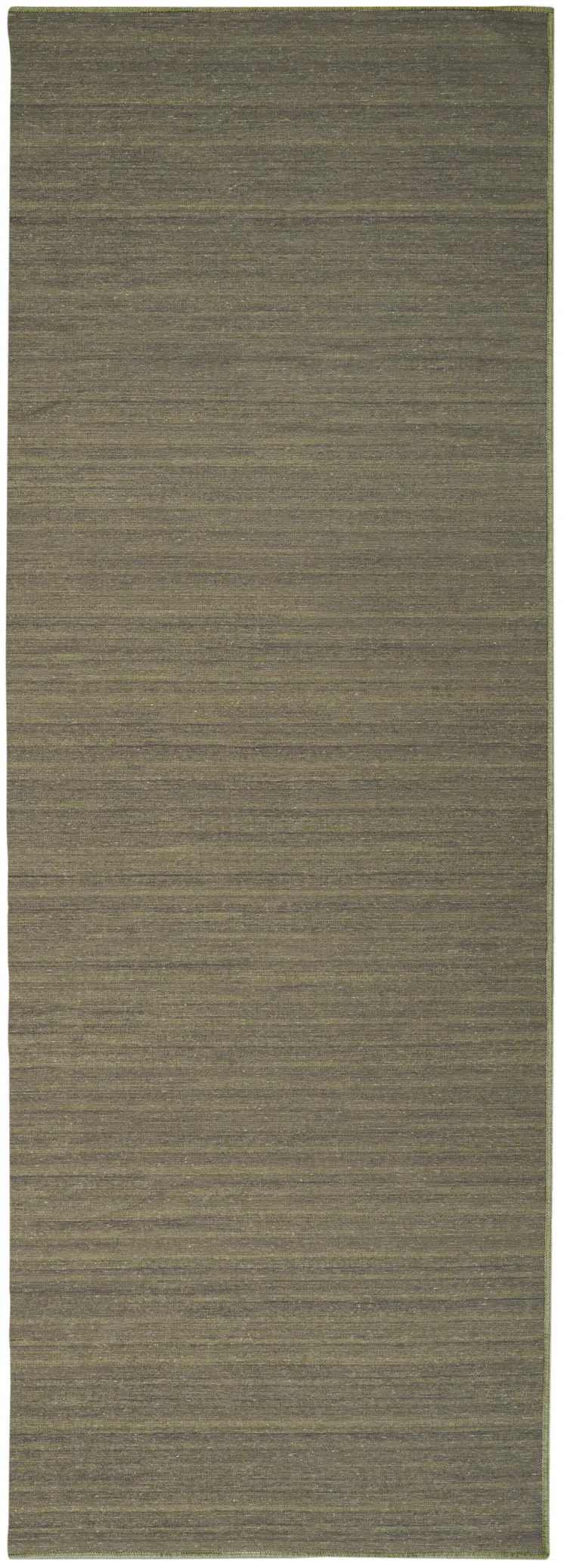 10' Green Abstract Washable Runner Rug