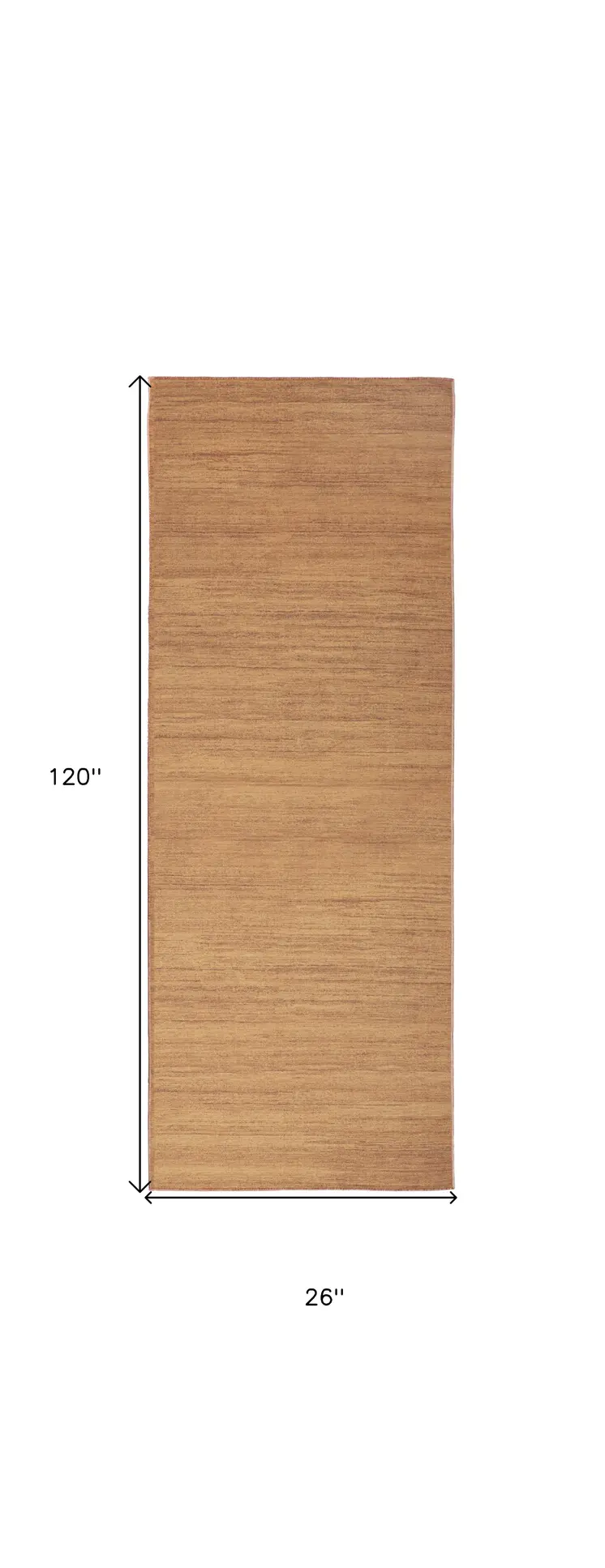 10' Copper Abstract Washable Runner Rug