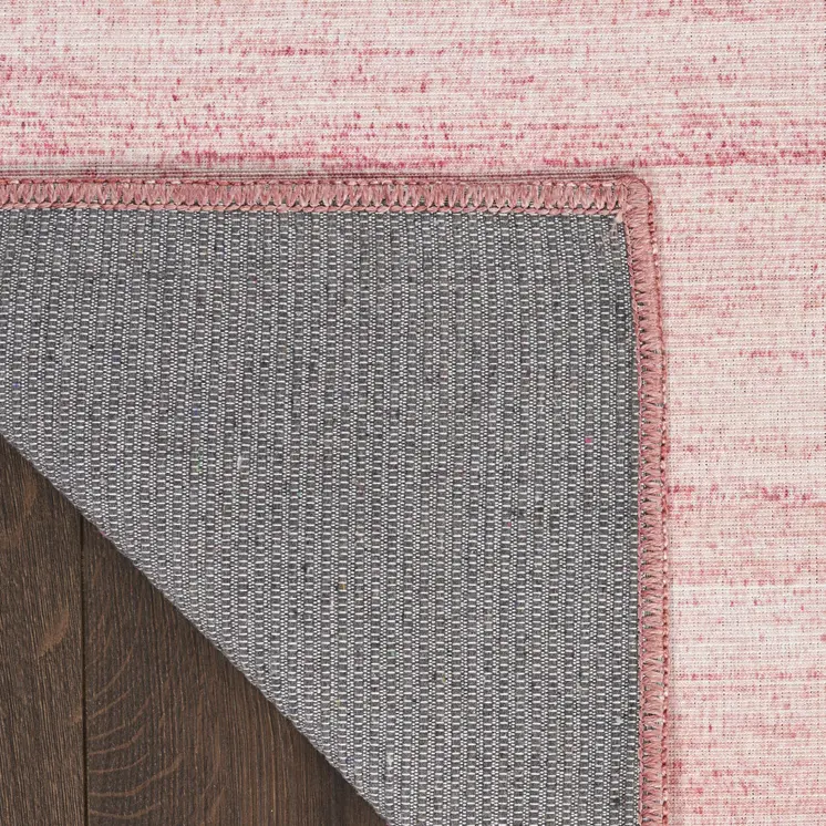 10' Pink Abstract Washable Runner Rug