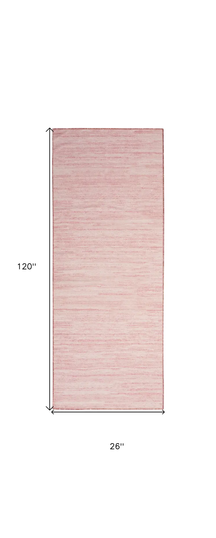 10' Pink Abstract Washable Runner Rug
