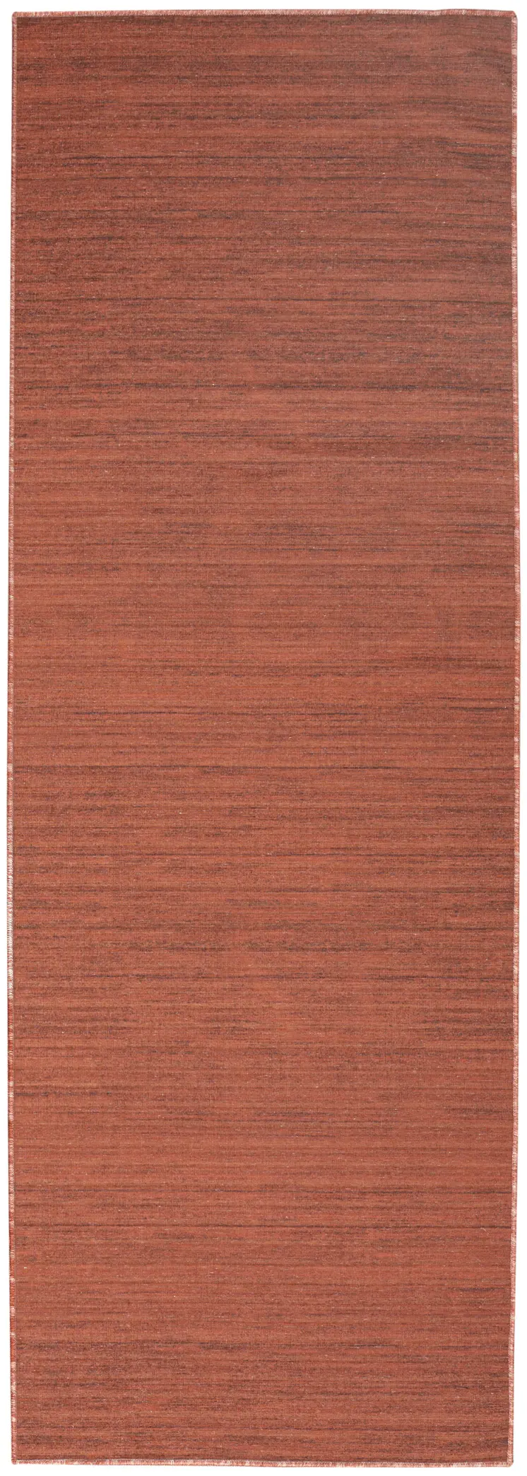 10' Brick Red Abstract Washable Runner Rug