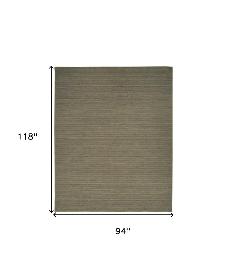 8' X 10' Green Abstract Washable Area Rug