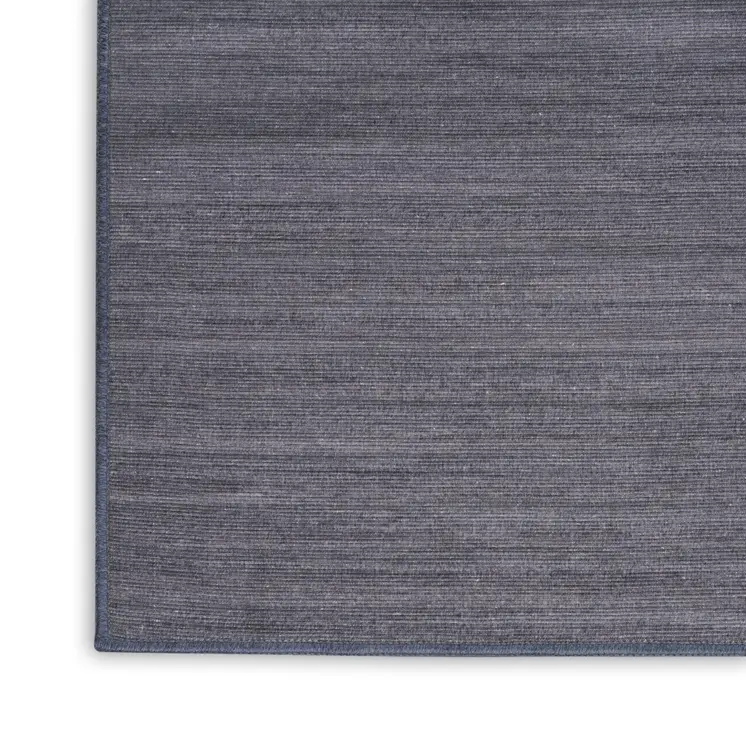 6' X 9' Navy Blue Abstract Washable Area Rug
