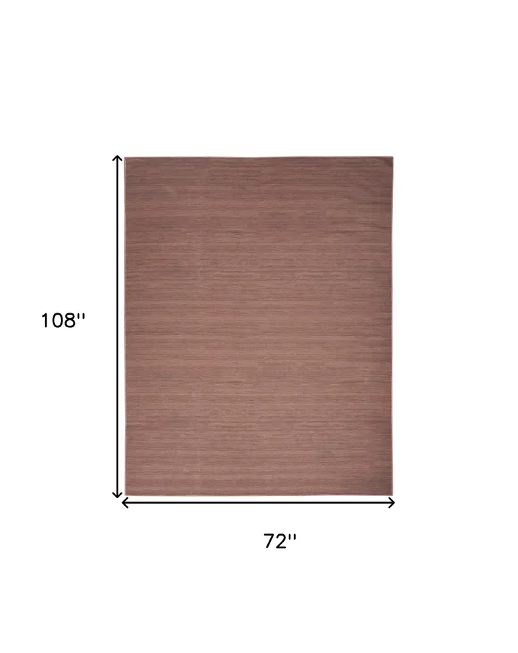 6' X 9' Brown Abstract Washable Area Rug