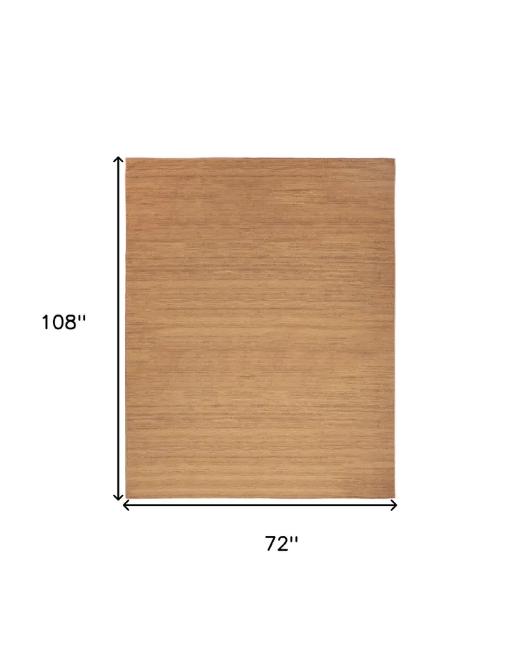 6' X 9' Copper Abstract Washable Area Rug