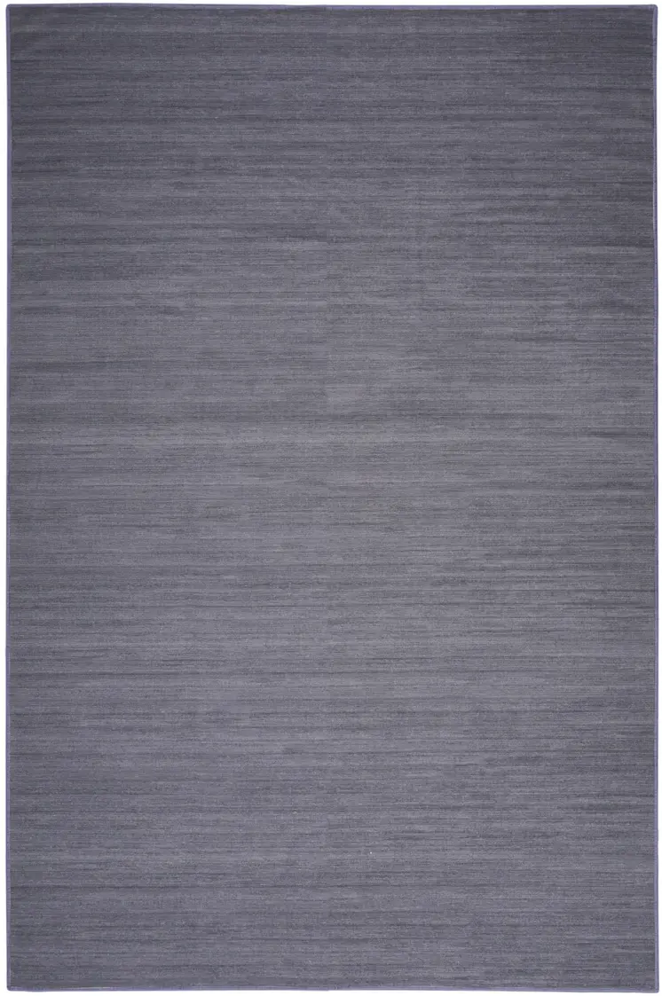 5' X 7' Navy Blue Abstract Washable Area Rug