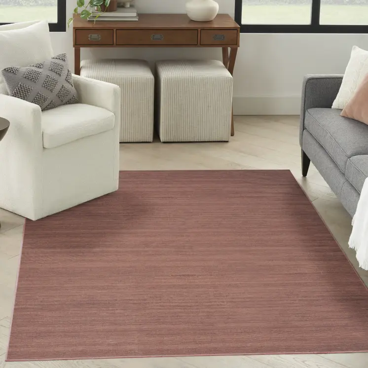 5' X 7' Brown Abstract Washable Area Rug