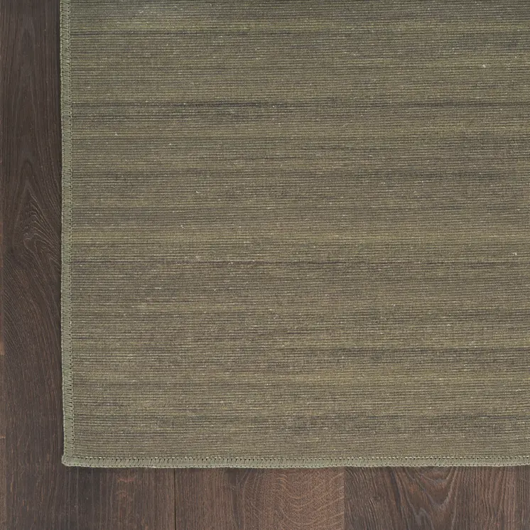 5' X 7' Green Abstract Washable Area Rug