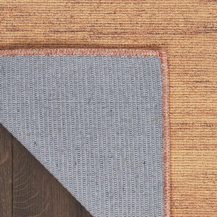 5' X 7' Copper Abstract Washable Area Rug