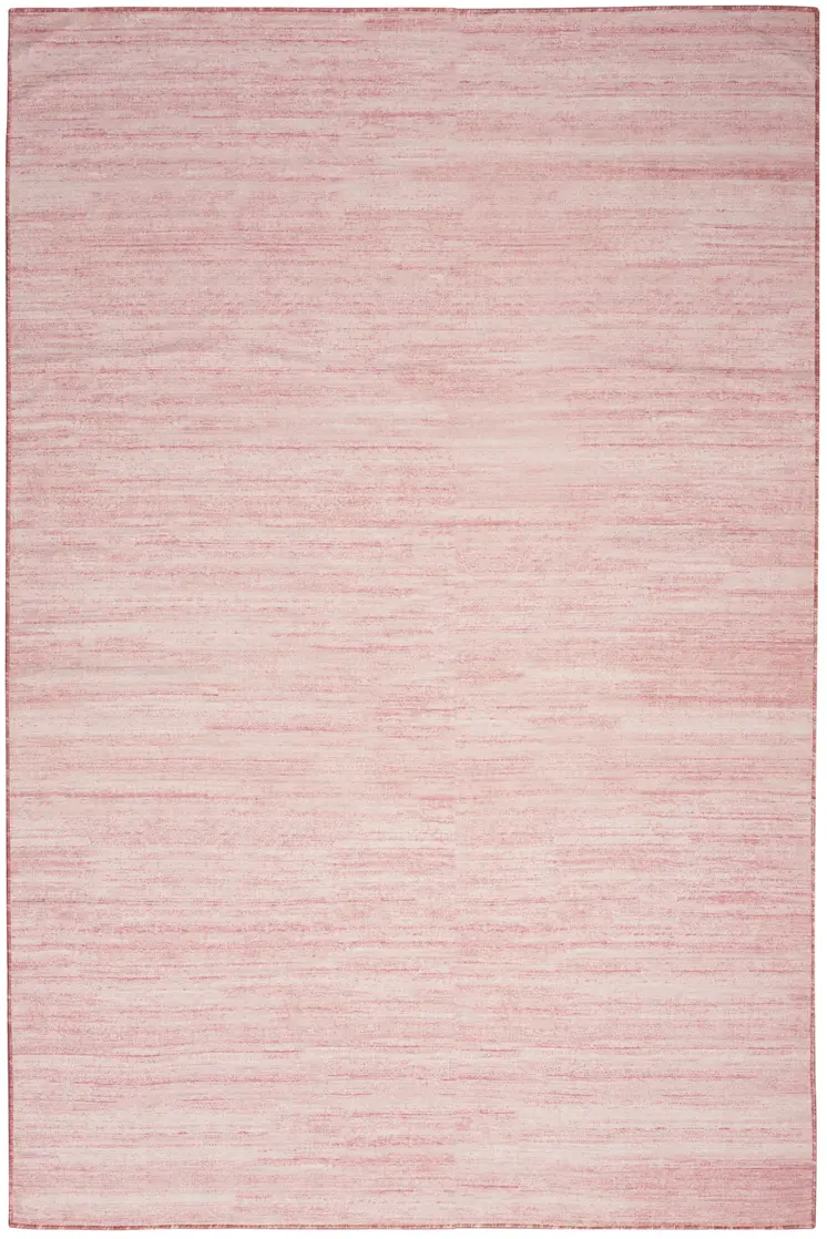 5' X 7' Pink Abstract Washable Area Rug