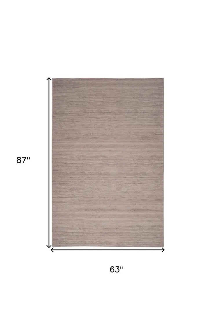 5' X 7' Gray Abstract Washable Area Rug