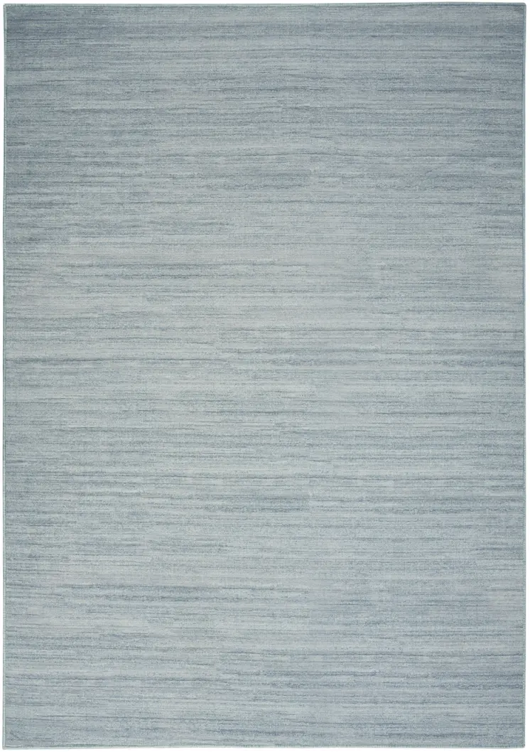 4' X 6' Aqua Abstract Washable Area Rug