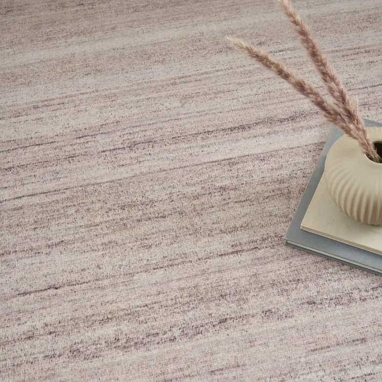 4' X 6' Ivory and Light Brown Abstract Washable Area Rug