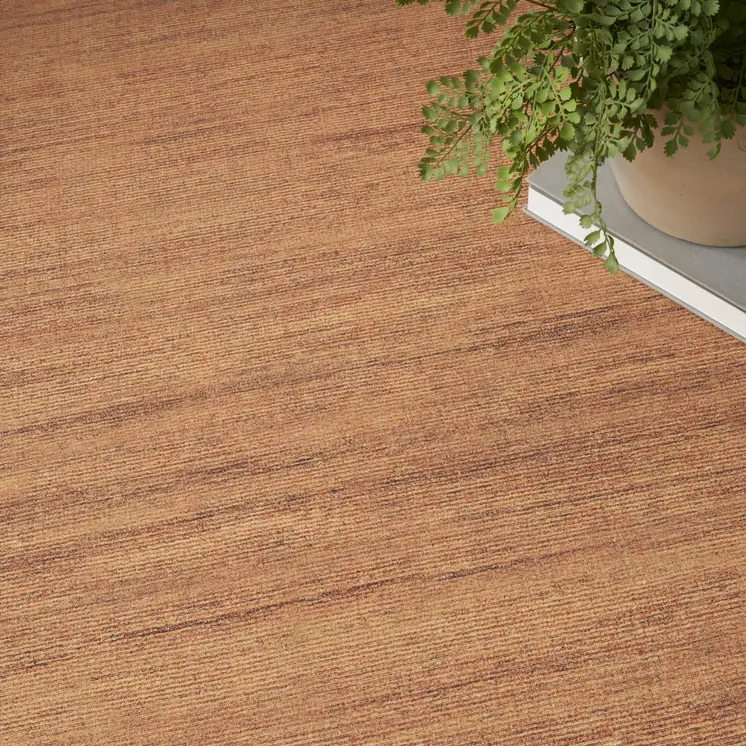 4' X 6' Copper Abstract Washable Area Rug