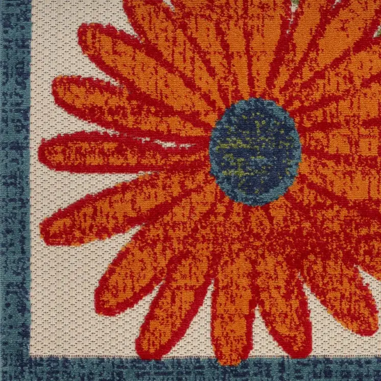 4' X 6' Brick Red Abstract Washable Area Rug