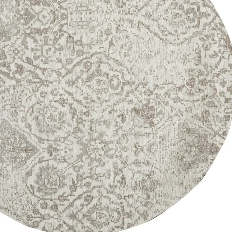 2' X 4' Ivory Red And Brown Floral Distressed Area Rug